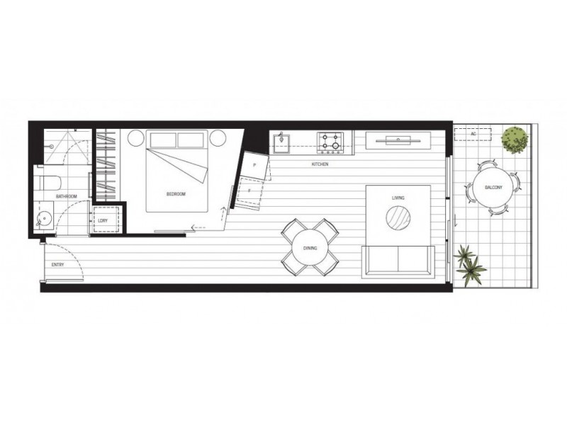 612/4 Acacia Place, Abbotsford VIC 3067 Floorplan