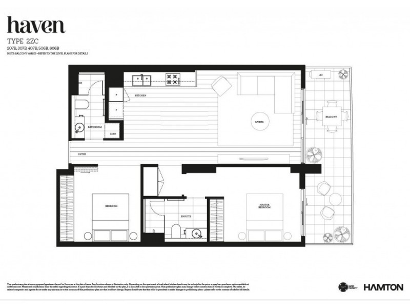 307/6 Acacia Place, Abbotsford VIC 3067 Floorplan