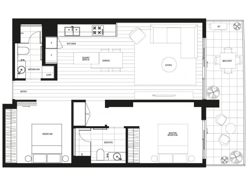 607/6 Acacia Place, Abbotsford VIC 3067 Floorplan