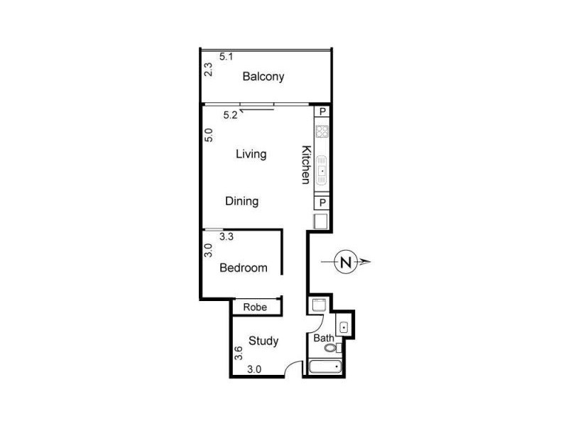 205/18 Tanner Street, Richmond VIC 3121 Floorplan