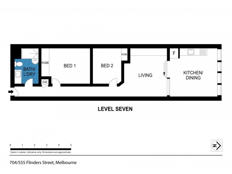 704/555 Flinders Street, Melbourne VIC 3000 Floorplan