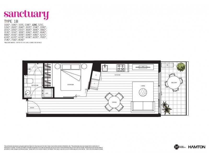 506/4 Acacia Place, Abbotsford VIC 3067 Floorplan