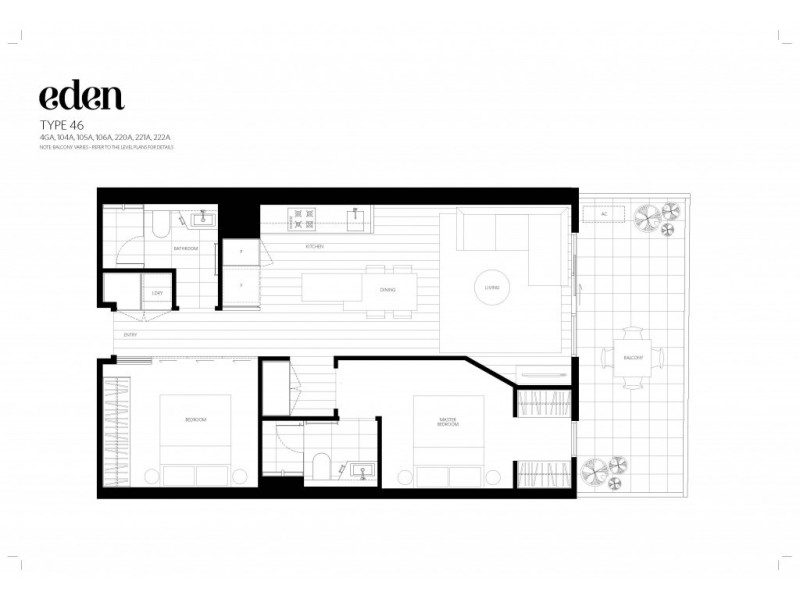 222/13 Acacia Place, Abbotsford VIC 3067 Floorplan