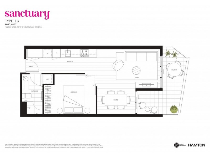 603/4 Acacia Place, Abbotsford VIC 3067 Floorplan