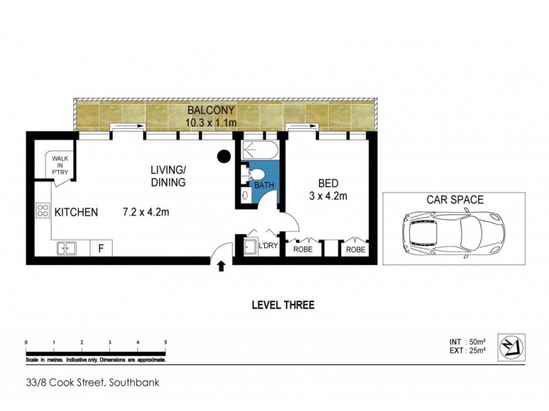 33/8 Cook Street, Southbank VIC 3006 Floorplan