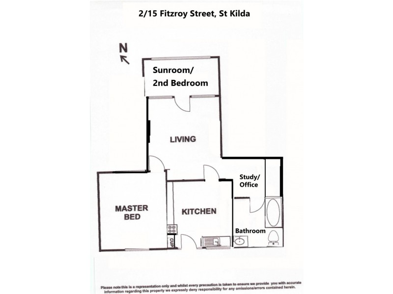 2/15 Fitzroy Street, St Kilda VIC 3182 Floorplan