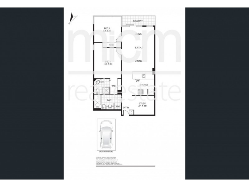 2703/63 Whiteman Street, Southbank VIC 3006 Floorplan