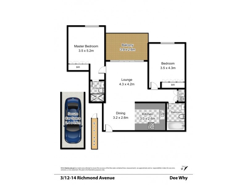 3/12-14 Richmond Avenue, Dee Why NSW 2099 Floorplan