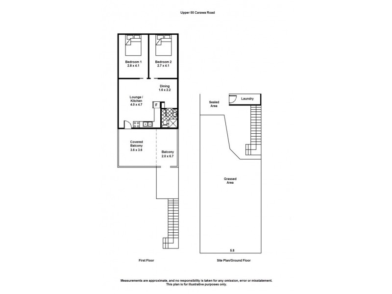 Upper 55 Carawa Road, Cromer NSW 2099 Floorplan