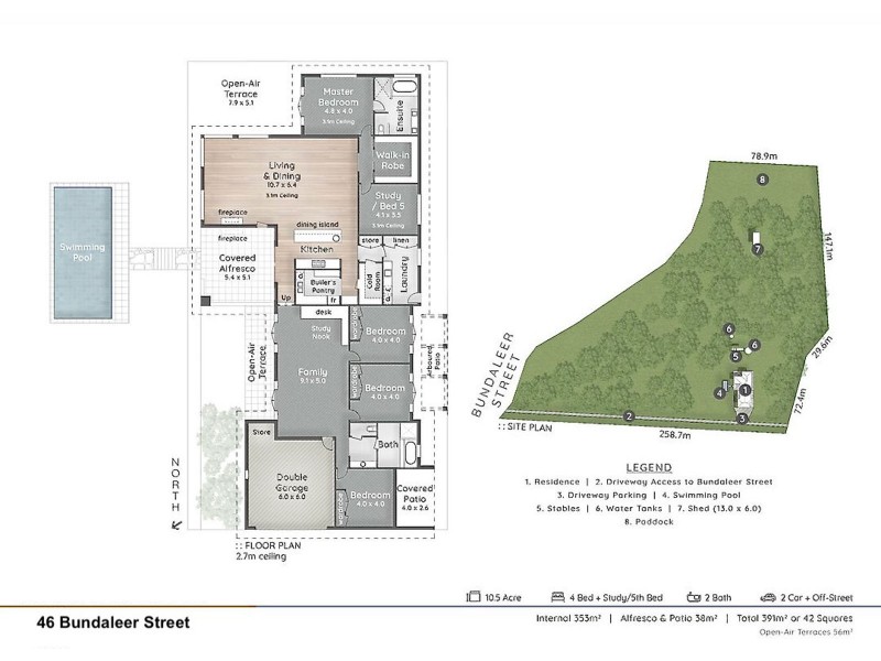 46 Bundaleer Street, Brookfield QLD 4069 Floorplan