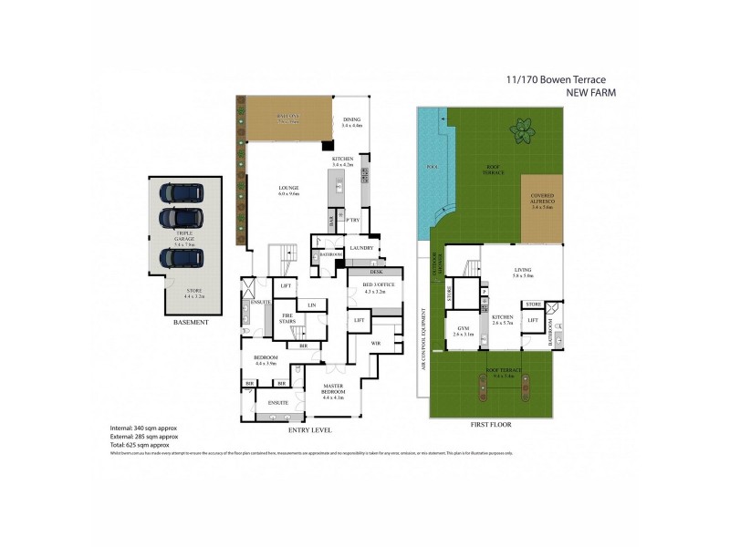 11/170 Bowen Terrace, New Farm QLD 4005 Floorplan