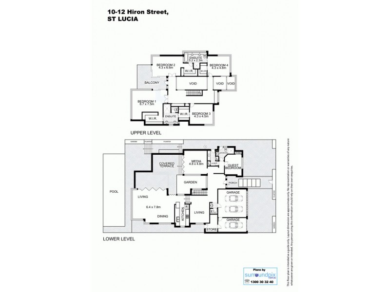 10-12 Hiron Street, St Lucia QLD 4067 Floorplan