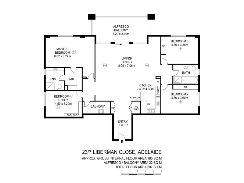 23/7-15 Liberman Close, Adelaide SA 5000 Floorplan