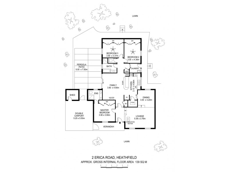 2 Erica Road, Heathfield SA 5153 Floorplan