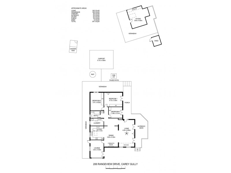 206 Rangeview Drive, Carey Gully SA 5144 Floorplan