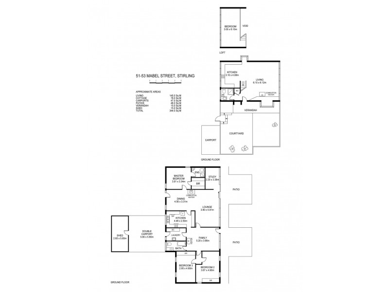 53 & 51 Mabel Street, Stirling SA 5152 Floorplan