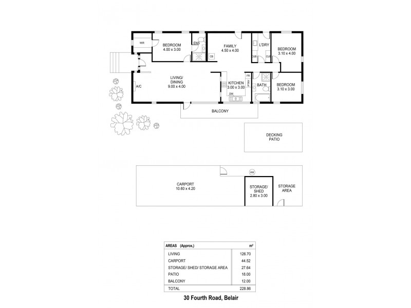 30 Fourth Road, Belair SA 5052 Floorplan