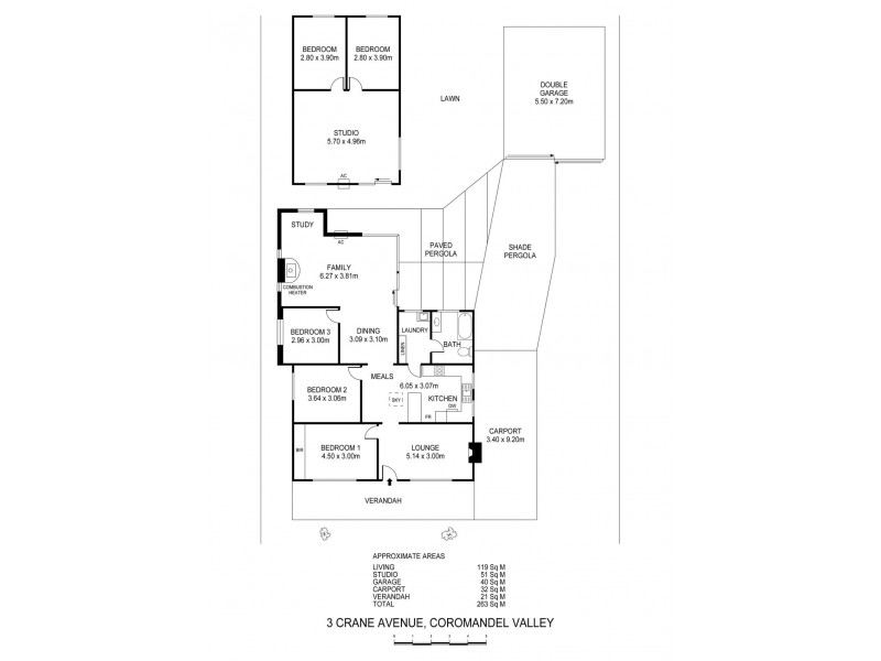 3 Crane Avenue, Coromandel Valley SA 5051 Floorplan