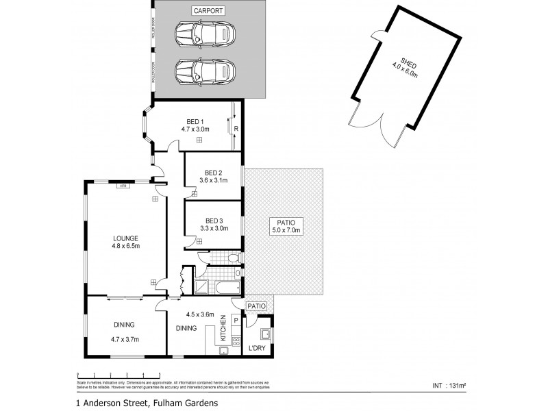 1 Anderson Street, Fulham Gardens SA 5024 Floorplan