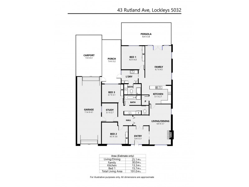 43 Rutland Avenue, Lockleys SA 5032 Floorplan
