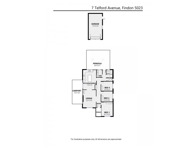 7 Telford Avenue, Findon SA 5023 Floorplan
