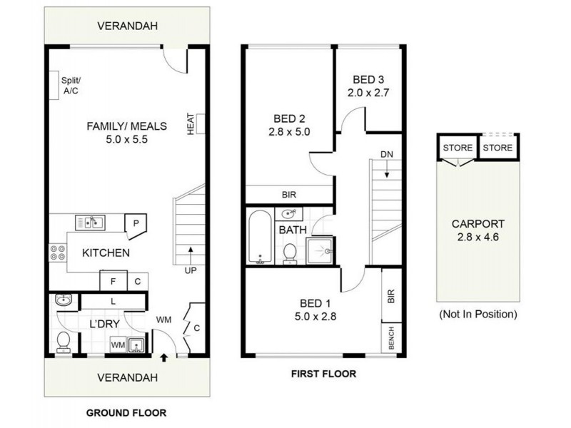 2/54 Greenfield Crescent, West Lakes Shore SA 5020 Floorplan