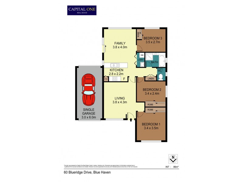 60 Blueridge Drive, Blue Haven NSW 2262 Floorplan