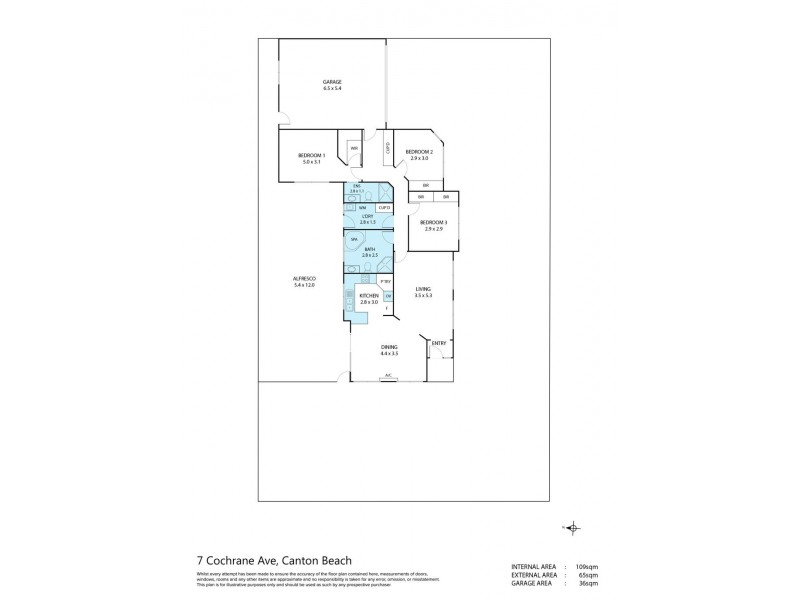 7 Cochrane Avenue, Canton Beach NSW 2263 Floorplan
