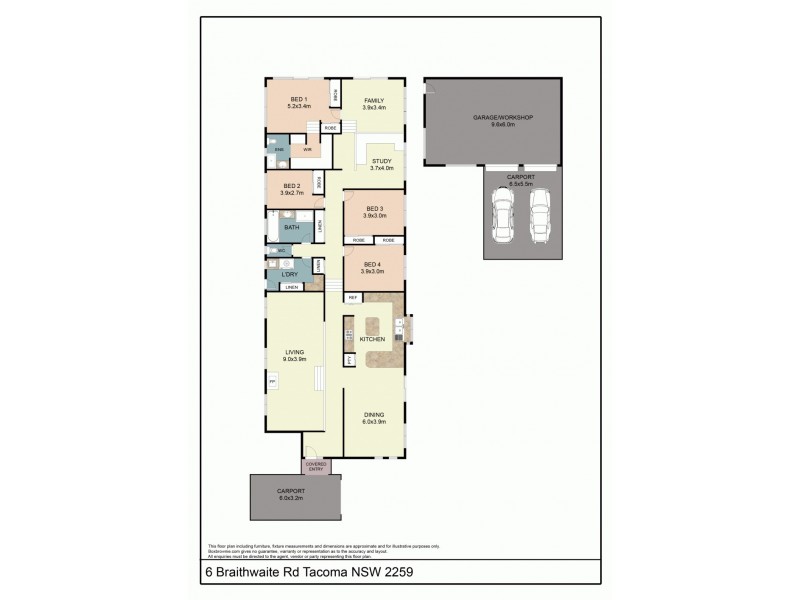 6 Braithwaite Road, Tacoma NSW 2259 Floorplan