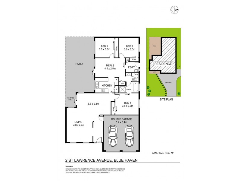 2 St Lawrence Avenue, Blue Haven NSW 2262 Floorplan