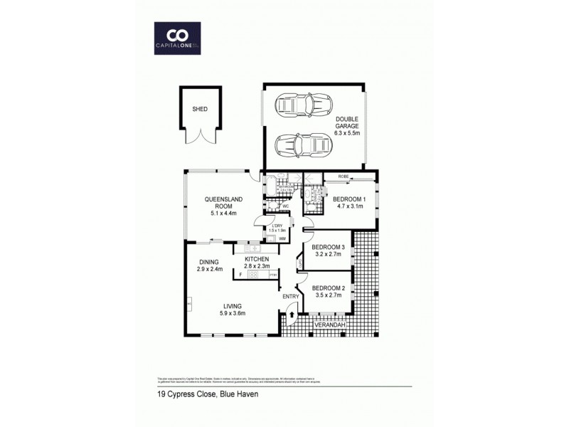 19 Cypress Close, Blue Haven NSW 2262 Floorplan