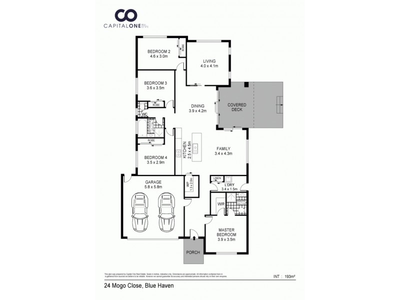 24 Mogo Close, Blue Haven NSW 2262 Floorplan