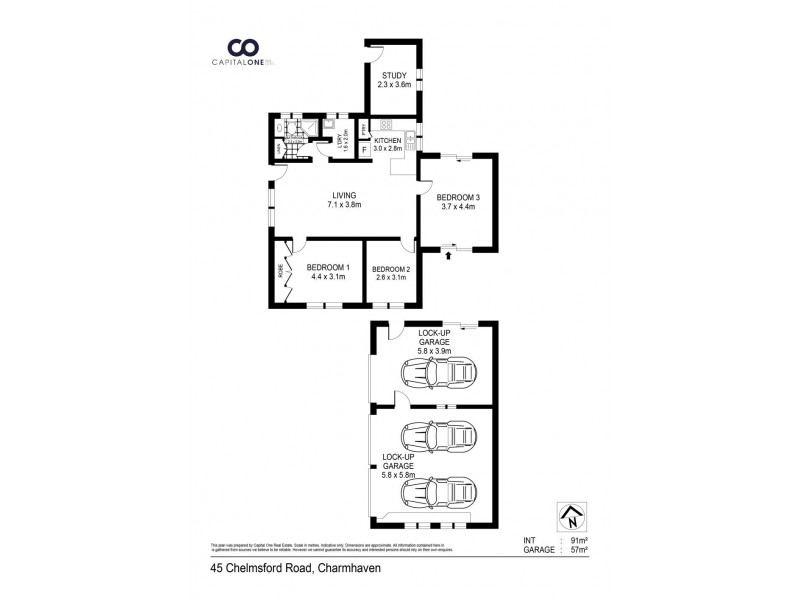 45 Chelmsford Road, Charmhaven NSW 2263 Floorplan