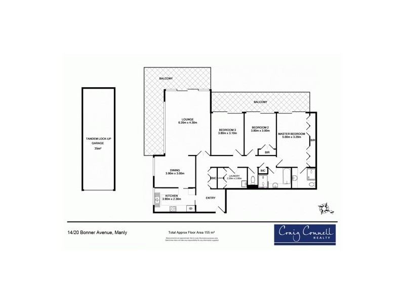 14/20 Bonner Avenue, Manly NSW 2095 Floorplan