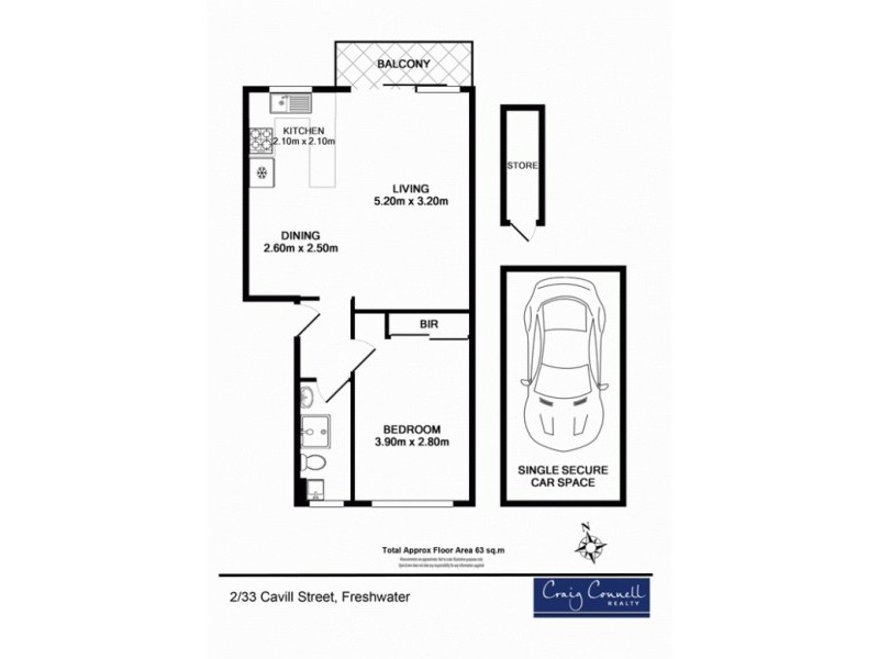 2/33 Cavill Street, Freshwater NSW 2096 Floorplan