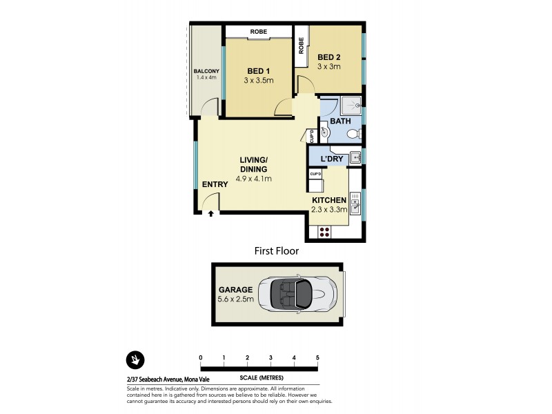 2/37 Seabeach Avenue, Mona Vale NSW 2103 Floorplan