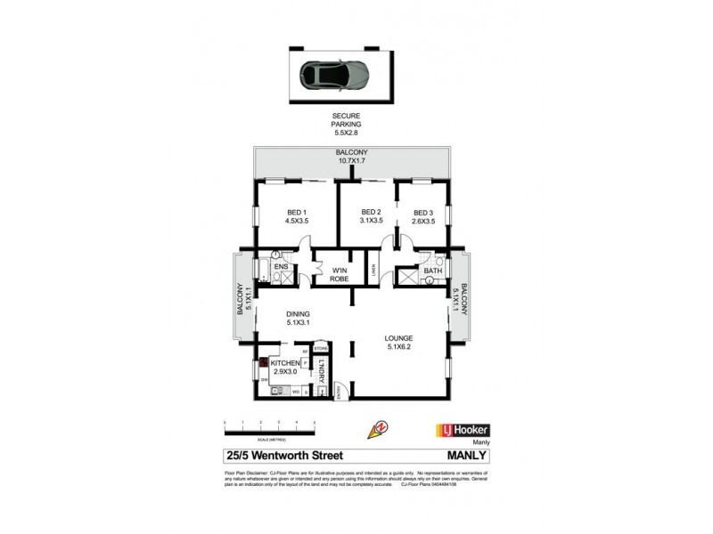 25/5 Wentworth Street, Manly NSW 2095 Floorplan