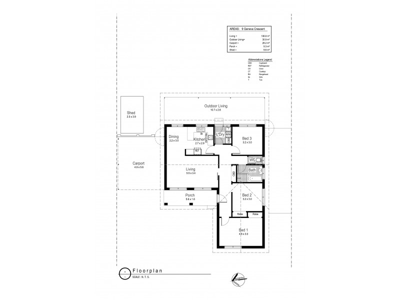 9 Geneva Crescent, Lake Albert NSW 2650 Floorplan