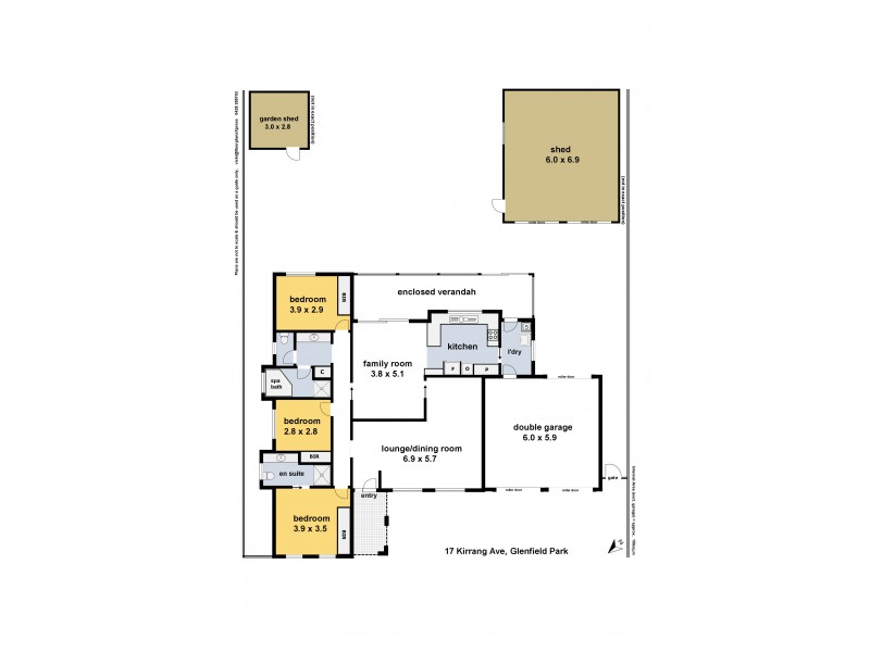 17 Kirrang Avenue, Glenfield Park NSW 2650 Floorplan