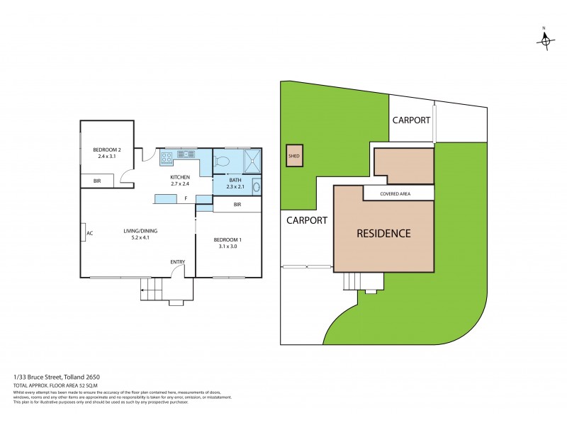 1/33 Bruce Street, Tolland NSW 2650 Floorplan