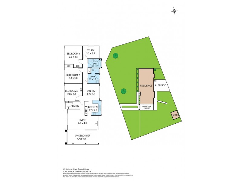 63 Undurra Drive, Glenfield Park NSW 2650 Floorplan