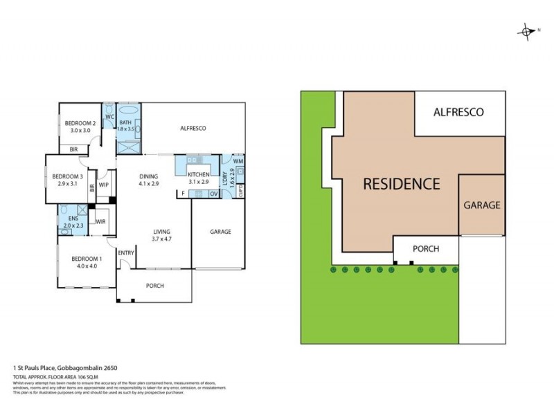 1 St Pauls Place, Gobbagombalin NSW 2650 Floorplan