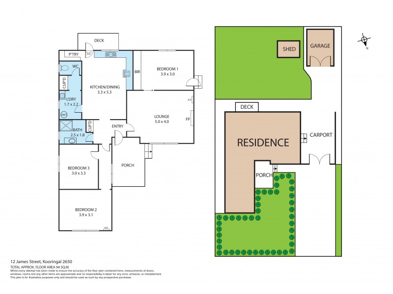 12 James Street, Kooringal NSW 2650 Floorplan