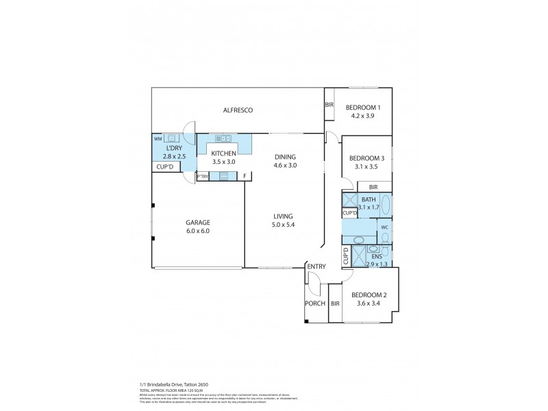 1/1 Brindabella Drive, Tatton NSW 2650 Floorplan