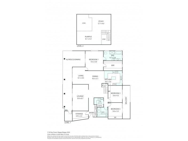 7/18 Day Street, Wagga Wagga NSW 2650 Floorplan