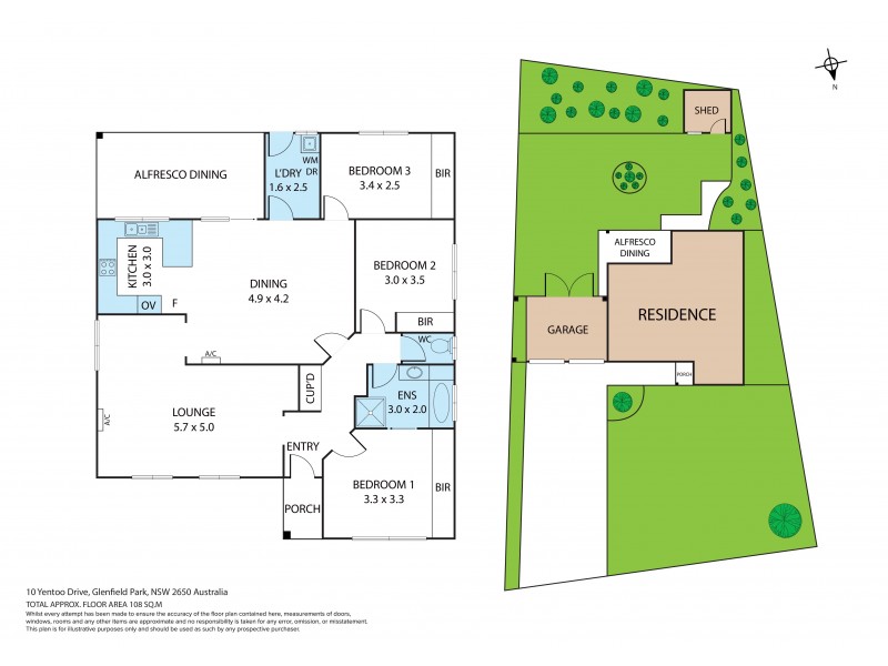 10 Yentoo Drive, Glenfield Park NSW 2650 Floorplan