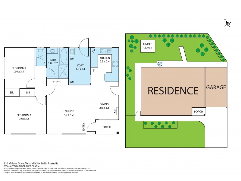 2/10 Malaya Drive, Tolland NSW 2650 Floorplan