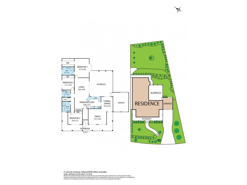 17 Lincoln Avenue, Tolland NSW 2650 Floorplan