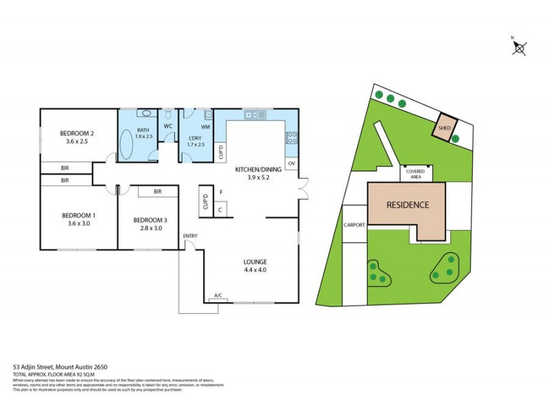 53 Adjin Street, Mount Austin NSW 2650 Floorplan