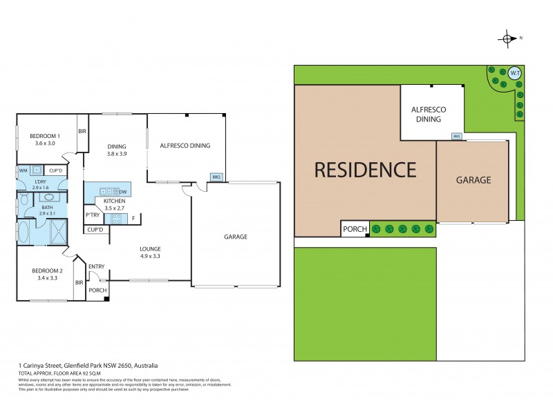 1 Carinya Street, Glenfield Park NSW 2650 Floorplan